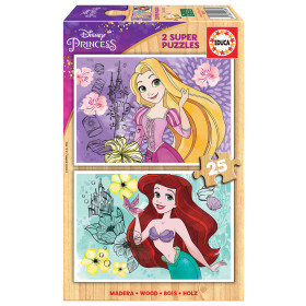 Puzzle Princesas Disney 2x25 Pzs De Educa