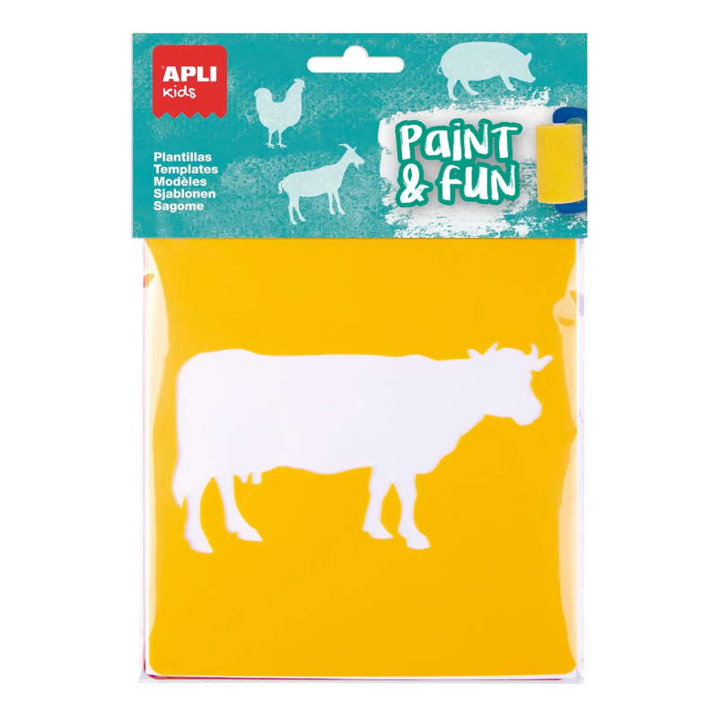 Plantillas Animales Granja 6 Ud De Apli