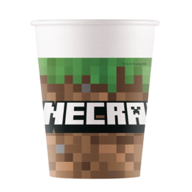 Vasos Papel Minecraft 200 Ml De Fiesta