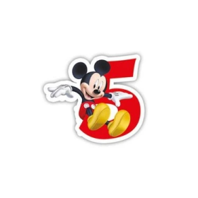 Vela Mickey Número 5 De Fiesta Y Cumpleaños