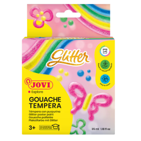 Estuche 6 Témperas Jovi Glitter