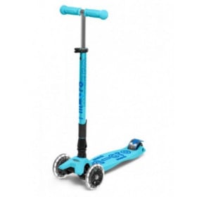 PATINETE MICRO MAXI DELUXE PLEGABLE LED AZUL