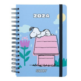 Agenda Anual 2024 Snoopy Semana/Vista
