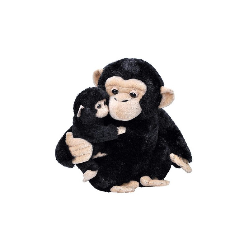 Peluche Madre y Bebé Chimpancé