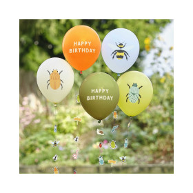 Globos Mix Insectos Con Tira Decorada