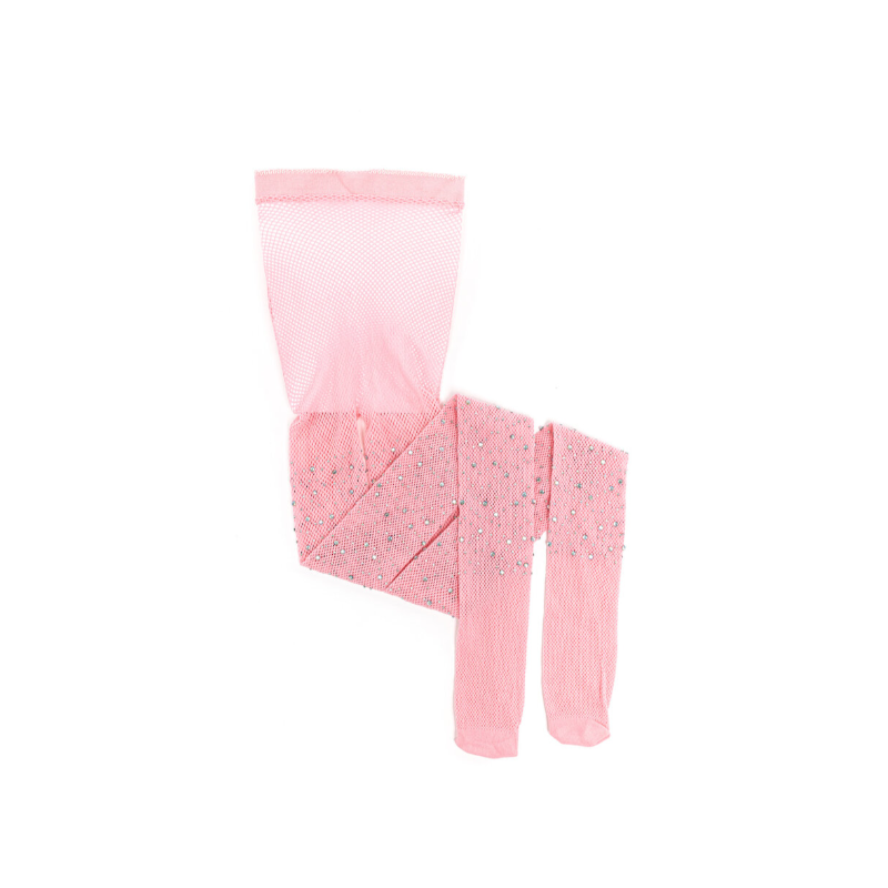 Medias Rosa Palo Con Diamantes Talla 3-8